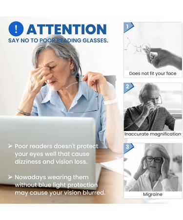 Livho Blue Light Blocking Reading Glasses for Women Men - Red + Black 1.5x | Computer Gaming Readers Anti UV Eyeglasses with Fashion Frames & Case - Buy Online on GoSupps.com
