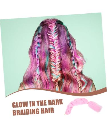 minkissy Braiding Hair Attachment Braiding Hair Extensions Hair Braids Extensions Fluorescent Braids Hair Glowing Twisted Hair Glow in The Dark Hair High Temperature Wire Shine Appendix - Buy Online on GoSupps.com