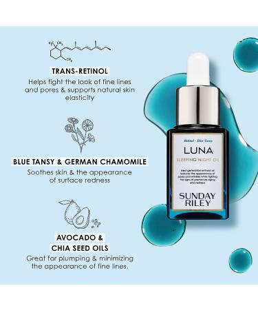 Sunday Riley Luna Retinol Night Face Oil 0.5 Fl Oz - Anti Aging Sleeping Oil - Buy Online on GoSupps.com