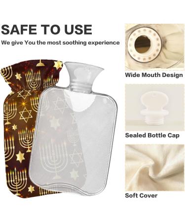 Happy CHANUKKAH Hot Water Bottle & Cover | 2L Heat Bottle for Pain Relief | Ideal Warm Pack for Kids & Adults - Buy Online on GoSupps.com