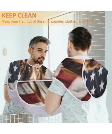 Beard Bib Apron | Flag Dog Beard Hair Catcher for Men | Ideal Father's Day & Anniversary Gift | Beard Bib with 2 Suction Cups - Buy Online on GoSupps.com