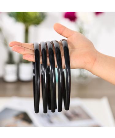 Shappy 40 Pack Black Plastic Headbands for Women - 10mm Plain DIY Hair Accessories - Buy Online on GoSupps.com