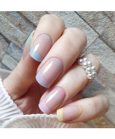 Zaubern gel4Home UV Nail Wraps - Pastel French Gel Foils & Semi-Cured Gel Nails for Stunning Manicures Worldwide - Buy Online on GoSupps.com