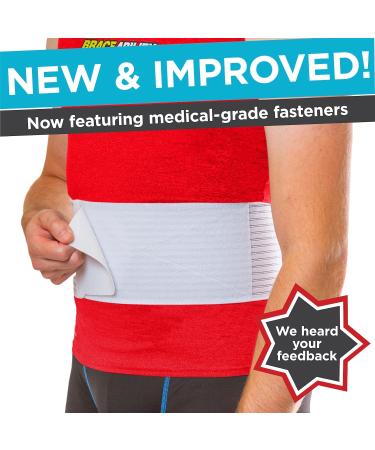 BraceAbility Hernia Belt for Men & Women | Compression Support Pad for Abdominal Hernias - L/XL 5 (38-58) - Buy Online on GoSupps.com