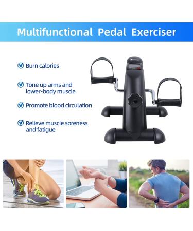 Sportneer Mini Under Desk Bike Pedal Exerciser - Portable Leg and Arm Exercise Machine with Digital Monitor for Home Office Seniors - Buy Online on GoSupps.com