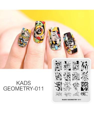 KADS Nail Art Stamping plate Nail Template Nail Art Design Tool Nail DIY Design Image Plate (GE011) - Buy Online on GoSupps.com