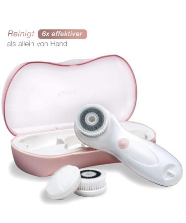 Fancii Waterproof Facial Cleaning Brush with 3 Exfoliating Attachments | Cora 3 (Rose Gold) - Complete Face Spa System for Deep Cleaning & Gentle Exfoliation - Buy Online on GoSupps.com