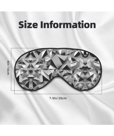 Silver Geometric Soft Sleep Eye Mask | Breathable Eye Patch for Women | Perfect for Travel & Relaxation - Buy Online on GoSupps.com