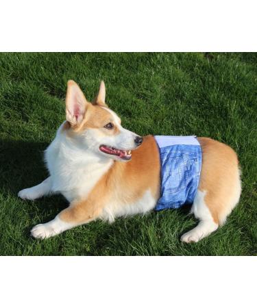 JoyDaog Male Dog Diapers - Reusable Jean Belly Bands XL (20-24 Waist) - 3 Pack - Buy Online on GoSupps.com
