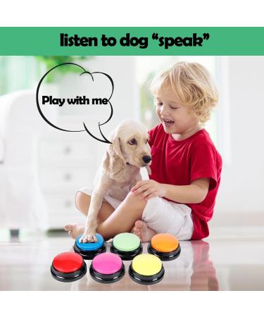 MEMOEVER 6 PCS Dog Buttons Talk Training Recordable Training Buttons for Communication Pet Training Train Your Dog To Press Buttons Funny Gift for Dog - Buy Online on GoSupps.com