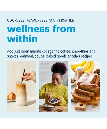 Just Bjorn Marine Collagen Peptides Powder for Women & Men - Skin Hair Nail and Joint Support - Hyaluronic Acid Vitamin C Amino Acids - Unflavored (30 Servings / 11.5 Ounce) 11.5 Ounce (Pack of 1) - Buy Online on GoSupps.com