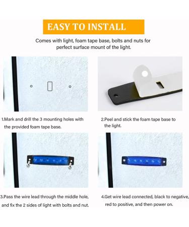 10Pcs Blue LED Boat Interior Lights | Marine Courtesy Lighting for Fishing Pontoon Kayak Yacht Sailboat | Waterproof Deck Transom Cockpit Navigation Strip - Buy Online on GoSupps.com