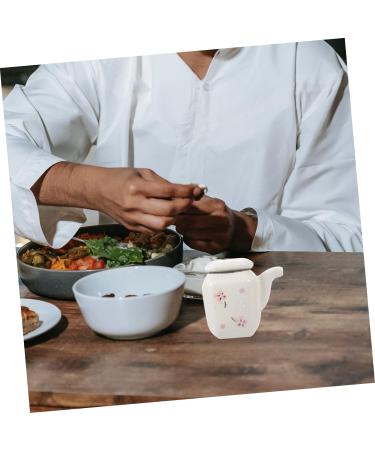 Milisten Ceramic Soy Sauce Pot Ceramic Vinegar Bottle Oil Container Gravy Boat Sauce Container Olive Oil Dispenser Oil Jug Maple Syrup Dispenser Oil Jar Ceramics White With Handle Seasoning 8X7.5X5CM White - Buy Online on GoSupps.com