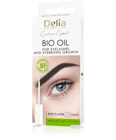 Delia Cosmetics Delia Cosmetics - Organic Eyebrow and Eyelash Oil - Vegan Conditioner - Lengthens smooths and nourishes eyebrows and eyelashes - Accelerates growth - Natural booster - 7 ml