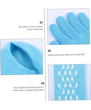 HAPINARY Toeless Gel Socks Moisturizing Heel Socks Gel Heel Sleeves Boho Alligator Hair Clips Moisturizing Gel Gloves Cosmetology Kit Moisturizing Gloves Spa Gel Socks Hand - Buy Online on GoSupps.com
