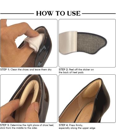 Beesoo Heel Grips Liner Cushions Inserts - 6 Pairs, for Women & Men, Prevent Heel Pain & Blisters, Make Loose Shoes Fit Tighter - Buy Online on GoSupps.com