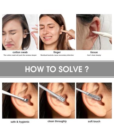 6Pcs Earwax Removal Kit with Storage Box - Ear Cleaning Curette & Remover Tool Set (Black) - Buy Online on GoSupps.com