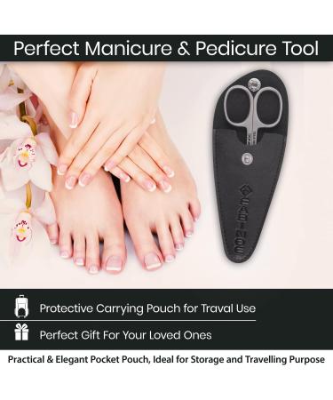 FABINOC Nail Scissors | Curved Cuticle Scissors for Dead Skin | German Quality Stainless Steel Multi-Purpose Sharp Manicure Scissors for Men & Women Cuticle Nail Scissors- Curved - Buy Online on GoSupps.com