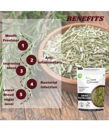24 Karat Namo Organics - Rosemary Dried Leaves - 50 Gm - For Hair Growth & Rosemary Leaf Tea - Organic Dry Herb (50 Gm) - Buy Online on GoSupps.com