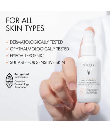 Vichy Capital Soleil Face and Body Sunscreen Lotion SPF 60 Broad Spectrum UVA-UVB Sun Protection Water & Sweat Resistant Lightweight Texture Hypoallergenic & Fragrance-Free. Dermatologist Tested UV AGE+ - Buy Online on GoSupps.com