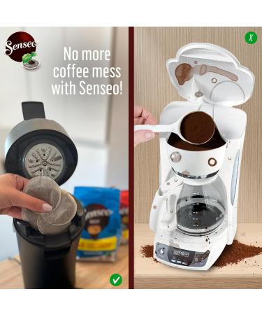 Buy Senseo Decaf Coffee Pads - RA-Certified Decaffeinated Pods (5 x 16) - International Shipping Available - Buy Online on GoSupps.com