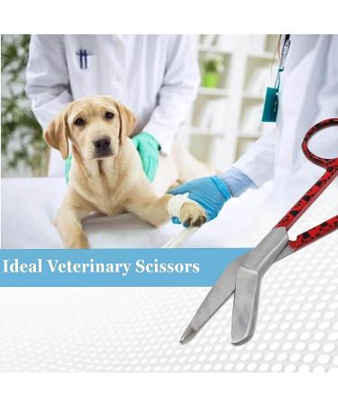 A2ZSCILAB Lister Bandage Scissors 5.5 - Premium Stainless Steel for Nurses, Doctors & First Aid - Red Paws Half - Buy Online on GoSupps.com