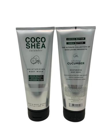 Bath and Body Works Coco Shea Coconut Moisturizing Body Wash 10 oz (Cucumber)