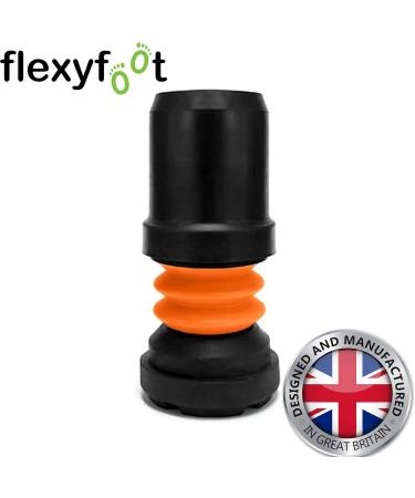 Flexyfoot 16mm Black Shock Absorbing Walking Stick Ferrule - Buy Online on GoSupps.com