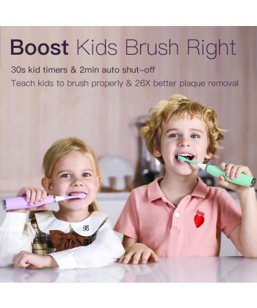 FUMEIKANG Kids Electric Toothbrushes Sonic Tooth Brush for Boys and Grils Power Toothbrush 3 4 5 6 7 8 9 10 11 12 (Purple) - Buy Online on GoSupps.com