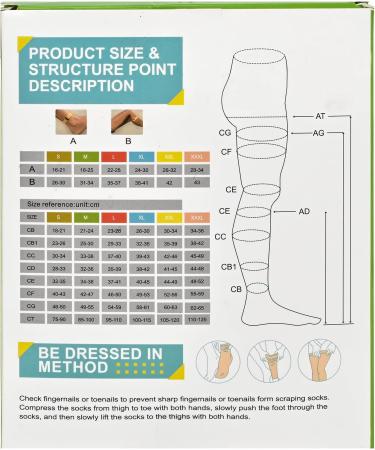Buy Compression Stockings for Women & Men - Medical Varicose Vein Socks 23-32 mmHg Thigh High Support Open Toe Tights - Relieve Fatigue Black Small - Buy Online on GoSupps.com