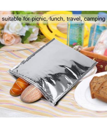 5Pcs/Set Aluminum Foil Insulated Food Storage Bag Waterproof Food Storage Insulated Sandwich Bags for Travel School Picnic 35*40cm - Buy Online on GoSupps.com