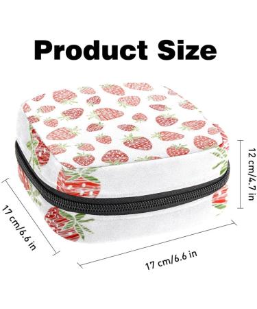 Muooum Menstrual Artery Bag - Zipper Women's Flip Bag for Tampons - Strawberry Pink Pattern - Perfect for Girls - Buy Online on GoSupps.com