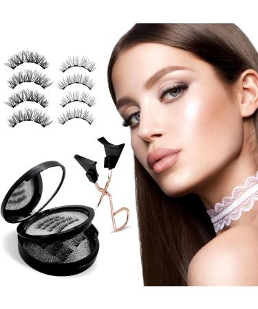 SSKHE Magnetic Eyelashes without Eyeliner Reusable Dual Magnetic lashes false eyelashes magnetic Natural Look Magnetic Eyelashes No Glue 3D False Eyelashes Kit with Applicator Waterproof Easy to Wear - Buy Online on GoSupps.com