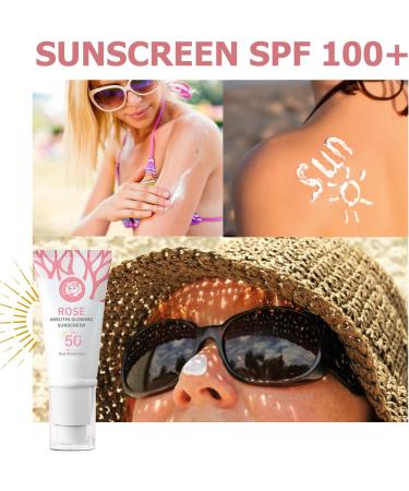 Arbutin Glowing Sunscreen SPF 50+ Face Sun Cream SPF 50 PA++++ Suncream Factor 50 for Face Facial Sunscreen SPF 50 Ultra Light UVA & UVB Protetion Non-Greasy Anti-Dark Spots Waterproof - Buy Online on GoSupps.com