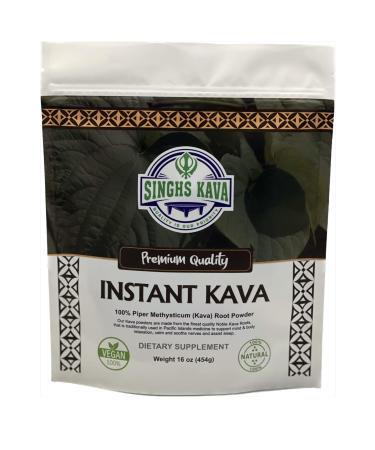 Micronized Instant Kava Powder-Fijian Kava (1 lb) 16 oz 1 Pound (Pack of 1)