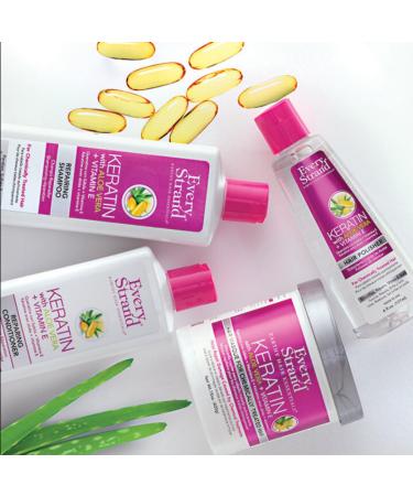 Every Strand Keratin Repairing Shampoo - 13.5 Fl Oz | Nourish & Strengthen Hair | International Shipping Available - Buy Online on GoSupps.com