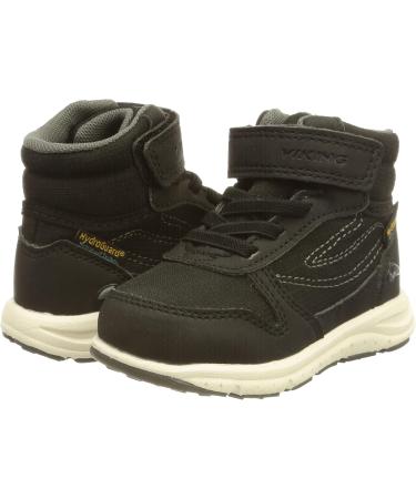 Viking Unisex Kids Hovet Mid WP Walking Shoe - 20 EU Black Grey | International Shipping Available - Buy Online on GoSupps.com