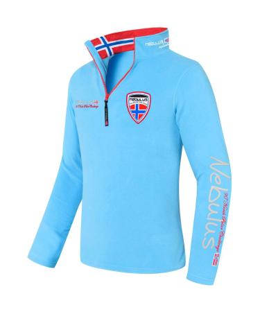 Nebulus men's sweater SKANDINAVIA warm fleece sweater fleece sweater with half zip M Malibu