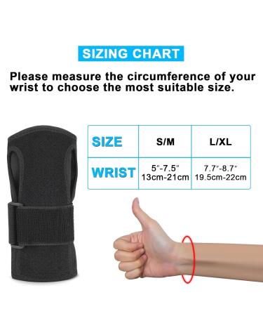 Carpal Tunnel Wrist Brace - Adjustable Aluminum Splint for Pain Relief - Fits Right & Left Hand - Ideal for Tendonitis Arthritis & Sprains - Unisex Large Size - Buy Online on GoSupps.com