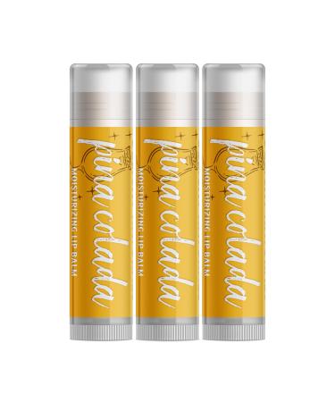 Delight Naturals Pina Colada Cocktail Lip Balm - Three Pack 3 Pack