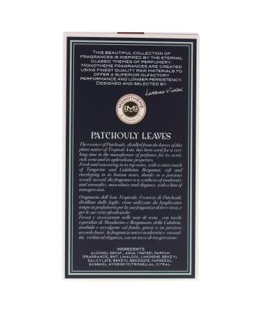 Monotheme Patchouly Leaves EDT Perfume for Men - Woody Fragrance with Notes of Patchouli Bergamot & Citrus - Long-lasting Luxury Fragrance - Eau de Toilette Masculine Perfume - 100 ml 3.4 Oz - Buy Online on GoSupps.com