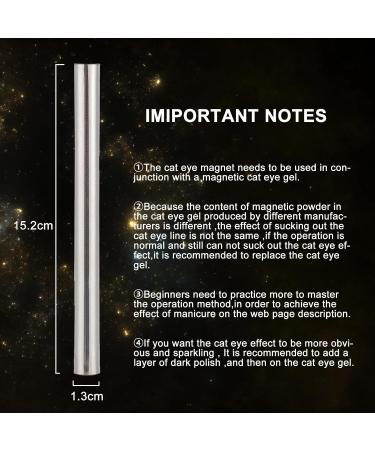 NICENEEDED Cat Eye Nail Magnet Tool Super Long Double Ended Nail Magnet Pen 3D Cat Eye Nail Polish Strong Magnet Wand Cat Eye Magnetic Stick for Handmade Nail Art 1 - Buy Online on GoSupps.com