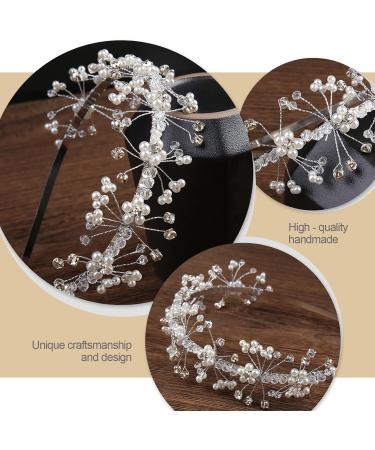 TSHAOUN Flower Girl Hair Accessories Pearl Hair Flower Headbands Crystal Rhinestone Headpiece for Wedding Party Outdoor Filming Taking Photo Special Day Holiday Girls Gift Birthday Present (White) - Buy Online on GoSupps.com