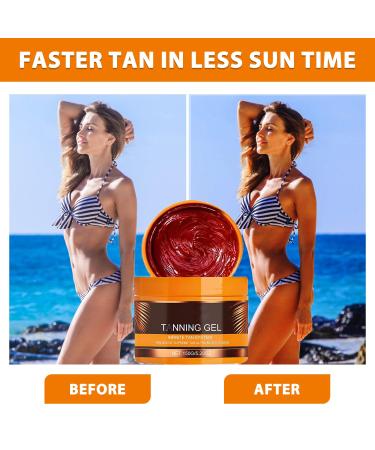 Buy Haute Beauty Tanning Gel & Cream | Luxury Natural Tanning Accelerator for Sunbeds & Outdoors - 2PCS - Buy Online on GoSupps.com