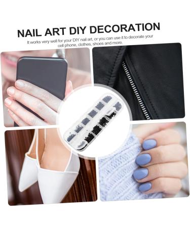 POPETPOP 1 Box Nail Jewelry Drill Nail Art Jewels Nail Manicure Decoration Ab Diamonds for Nails Rhinestones Rhinestone Acrylic Nails Nail Jewelry Decorations Flash 3d Accessories Plastic 13X5X1cm Black - Buy Online on GoSupps.com