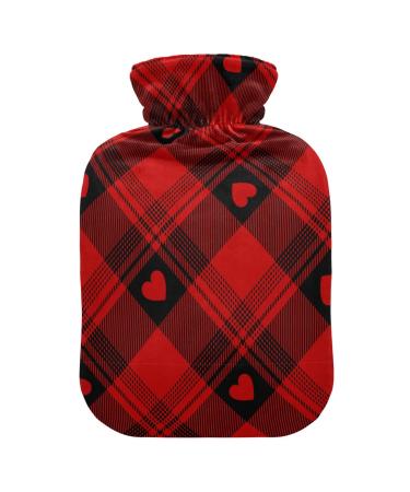 Heart buffalo heat bottle for Valentine's Day with reference heat bottles for pain relief hot water bottle heat bottle water bag for women girls children 1 l