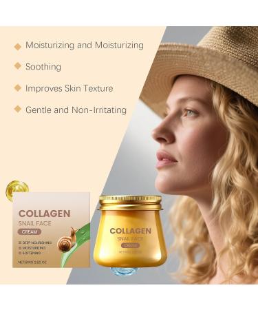  Raevior Snail Collagen Face Cream Anti-Wrinkle and Regenerating Moisturizing Cream Brightening Repairing and Firming Treatment Light Texture for Soft and Radiant Skin For Dry & Sensitive Skin (5 pcs) - Buy Online on GoSupps.com