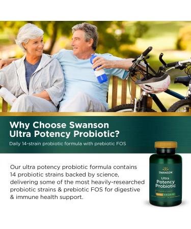 Swanson Ultra Potency Probiotic Digestive Health Immune System Support 66 Billion CFU Prebiotic NutraFlora scFOS 60 DRcaps Veggie Capsules (Caps) (2 Pack) - Buy Online on GoSupps.com