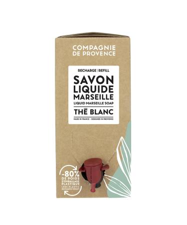 Compagnie de Provence Savon de Marseille Extra Pure Liquid Soap White Tea 101.4 Fl Oz Eco Refill