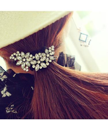 JOLINTAL Hair Clips for Women 2 Pcs Crystal Flower Bridal Hair Clips 4 Pcs Small Hair Clip Hair Accessories for Women Flower Claw Clip Girls Hair Accessories for Wedding Party - Buy Online on GoSupps.com